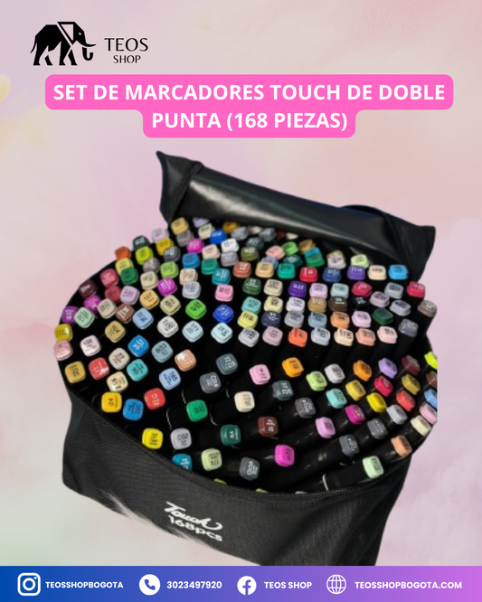 Set de marcadores Touch de doble punta (168 piezas)