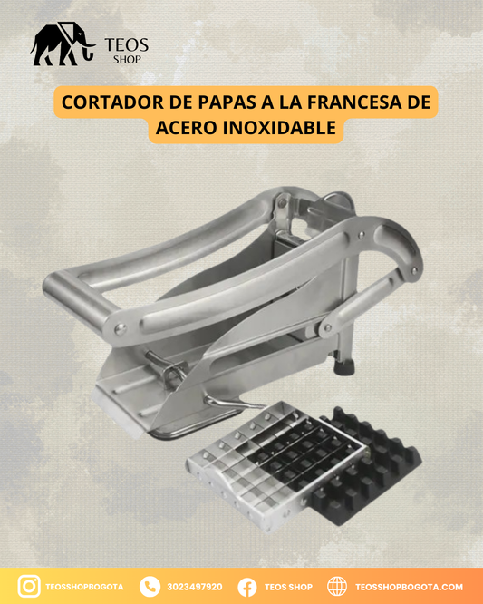 Cortador de Papas a la Francesa de Acero Inoxidable