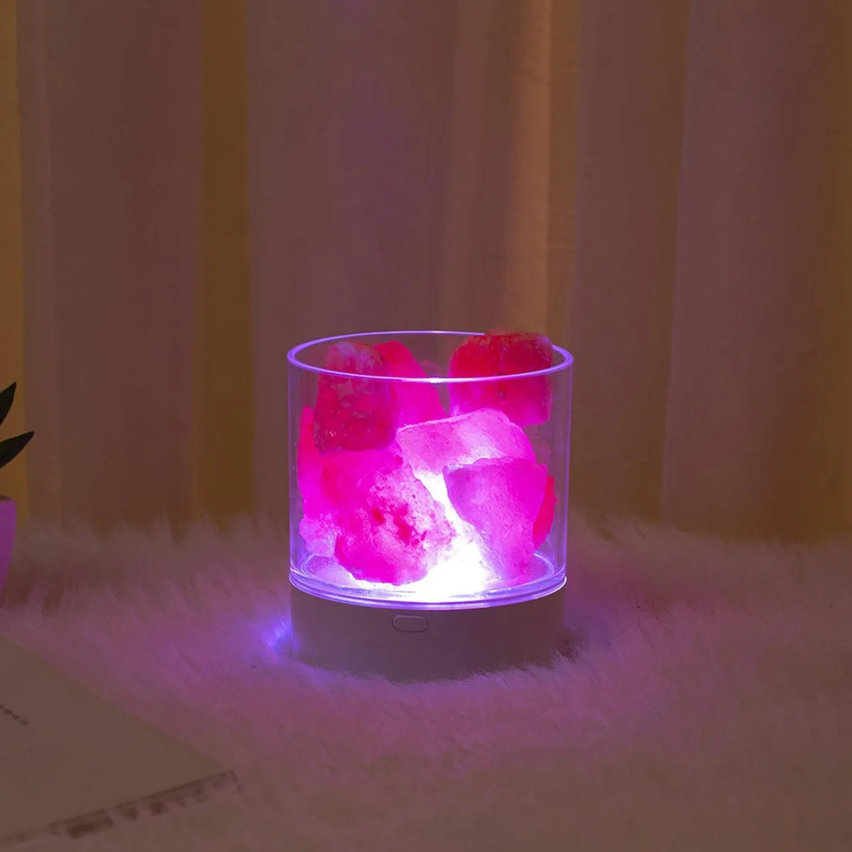 Lámpara de sal del Himalaya con luz LED