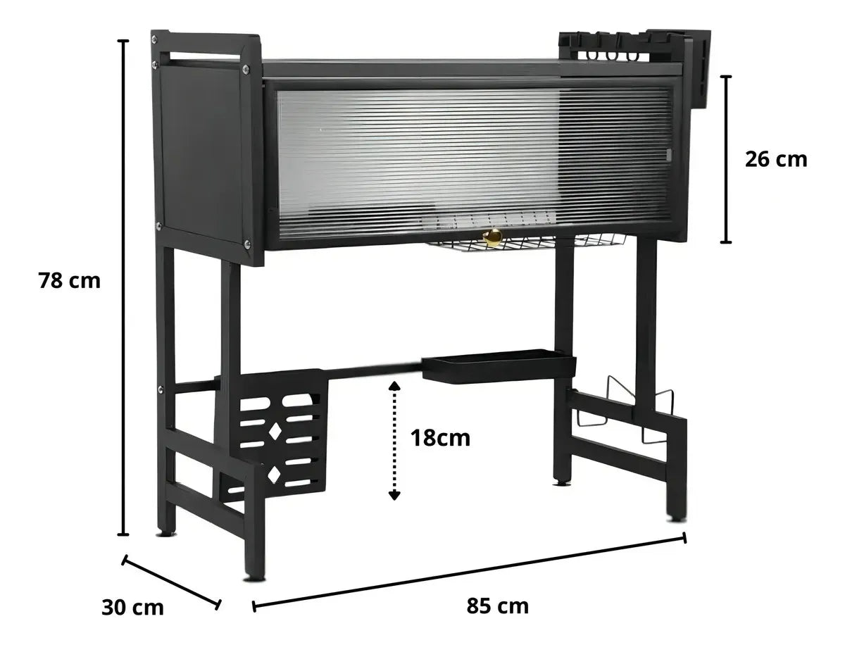 Escurridor de platos cocina con gabinete
