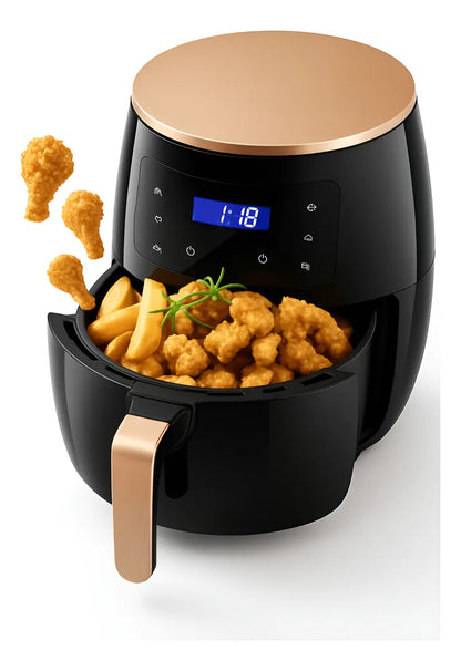 🍟 Freidora de Aire Digital – Diseño Premium Negro & Dorado