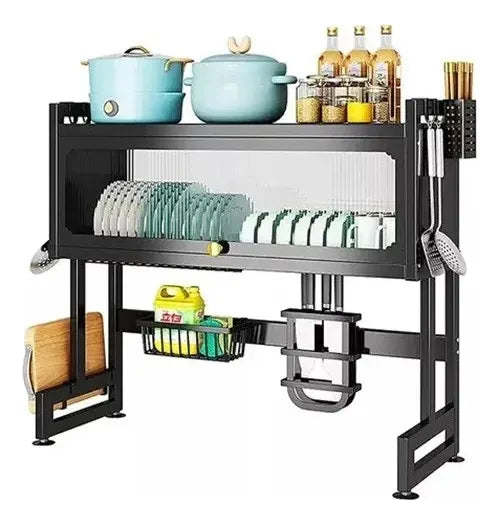 Escurridor de platos cocina con gabinete