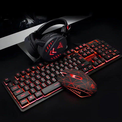 Combo gamer con teclado mouse y audifonos tipo balaca de la mejor calidad