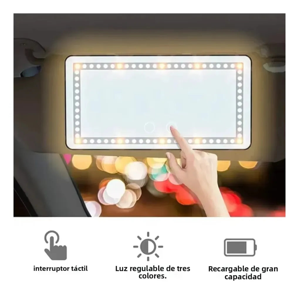 Espejo Retrovisor con Luz LED
