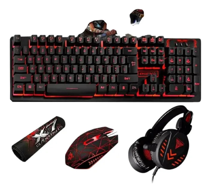 Combo gamer con teclado mouse y audifonos tipo balaca de la mejor calidad
