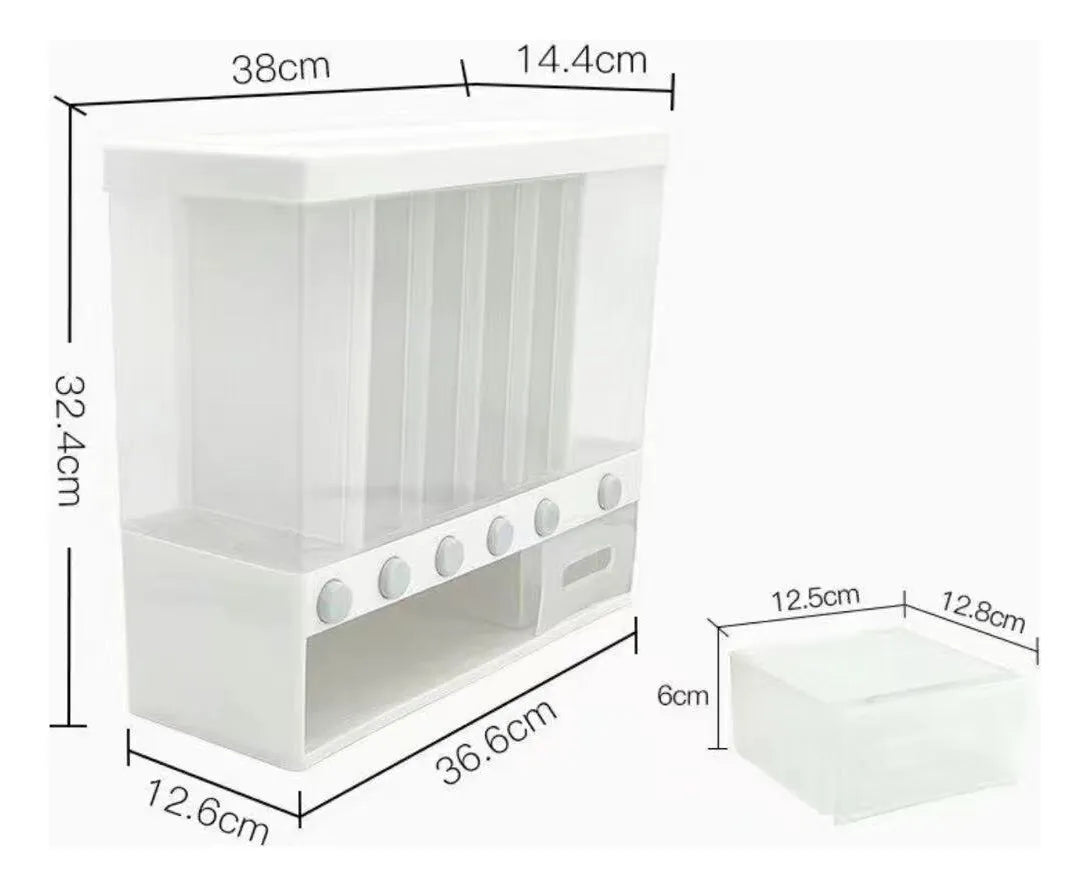 Dispensador de granos con compartimentos