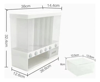 Dispensador de granos con compartimentos