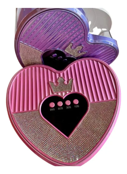 Lámpara de uñas en forma de corazón con corona