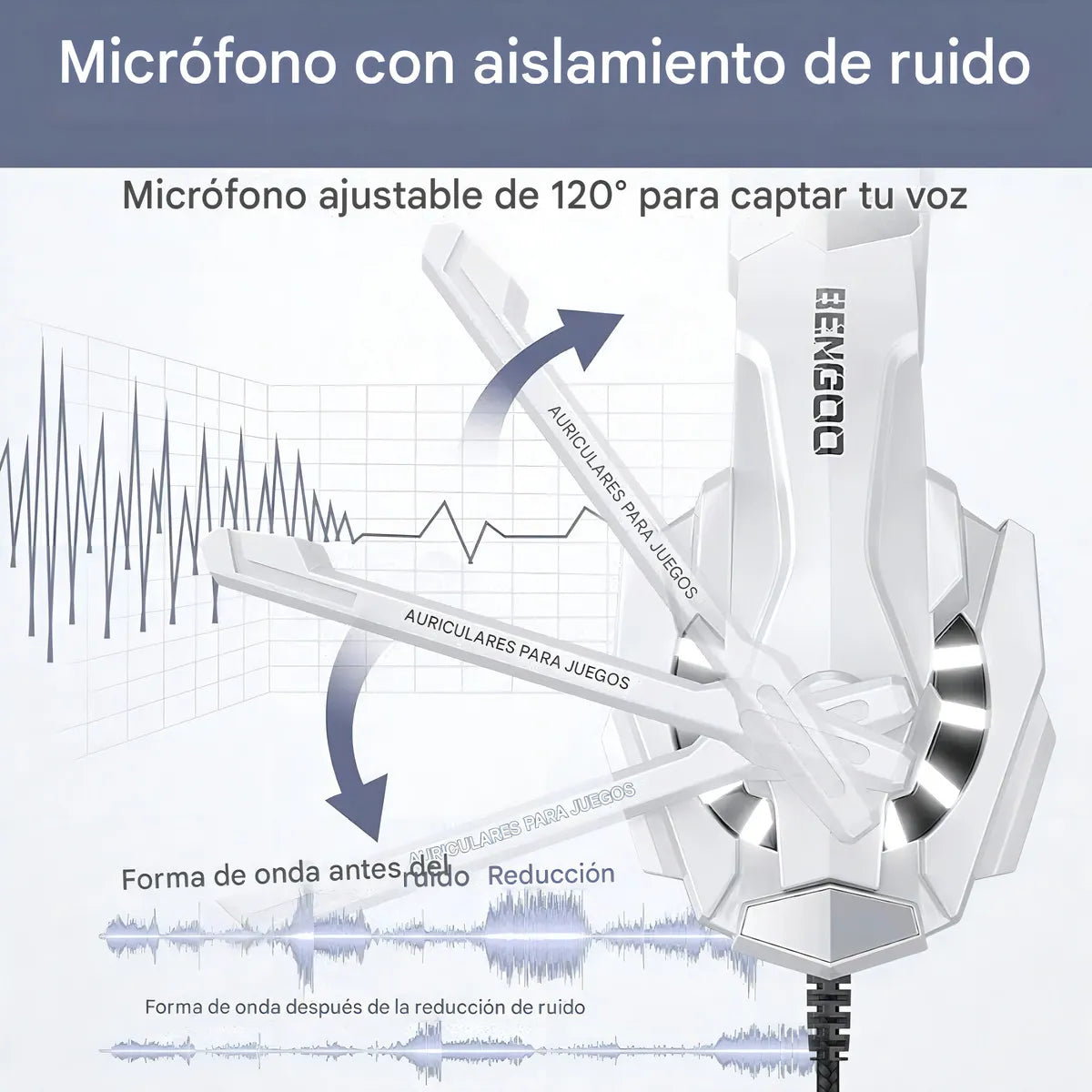 Audífonos Gamer luces RGB G9000 plus