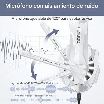 Audífonos Gamer luces RGB G9000 plus