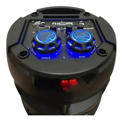 Parlante portátil NIA AN-2028 con luces LED, micrófono y control remoto