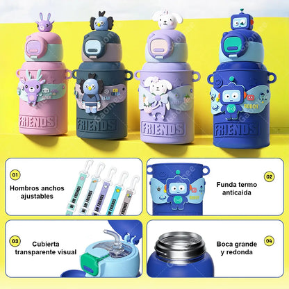 Botilito para niños con cuerda para cargar