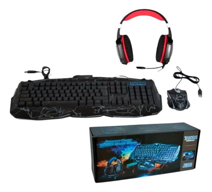 Combo gamer (teclado, mouse y diadema)