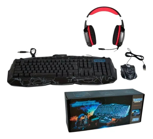 Combo gamer (teclado, mouse y diadema)