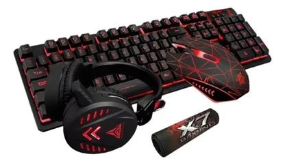 Combo gamer con teclado mouse y audifonos tipo balaca de la mejor calidad