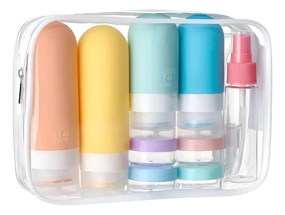 Kit de botellas y envases de viaje con accesorios completos