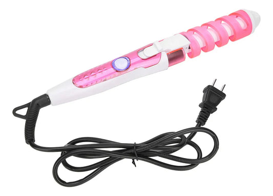 Pinza rizadora de cabello con guía espiral