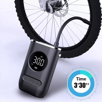 Compresor de aire recargable portátil con linterna para carro moto bicicleta y balones