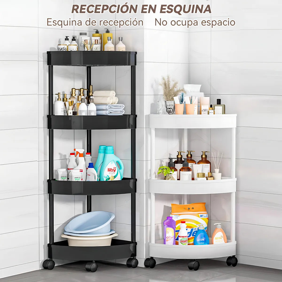 Organizador multiusos con ruedas de 4 niveles