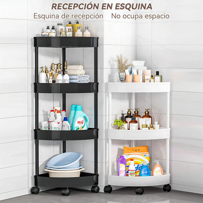 Organizador multiusos con ruedas de 4 niveles