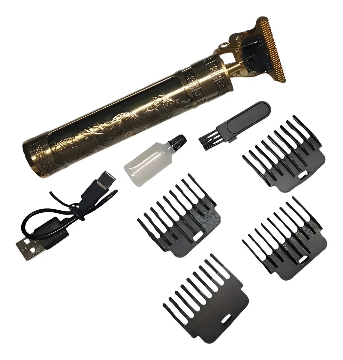 Máquina barbera eléctrica recargable tipo T
