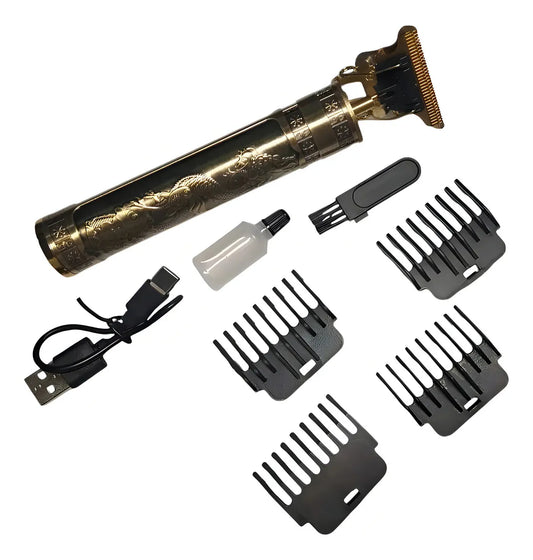 Máquina barbera eléctrica recargable tipo T