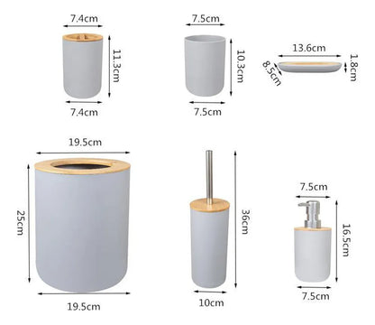 Set de accesorios para Baño x6