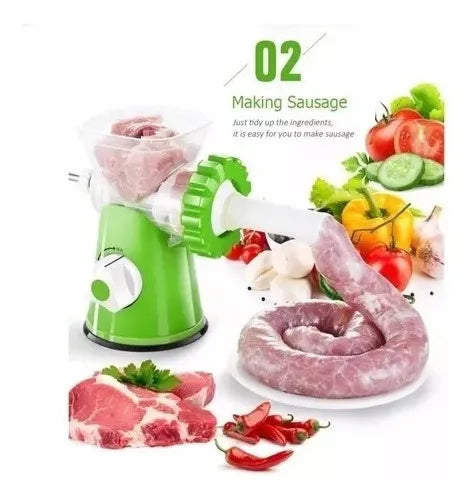 Máquina manual de moler carnes y alimentos multifuncional