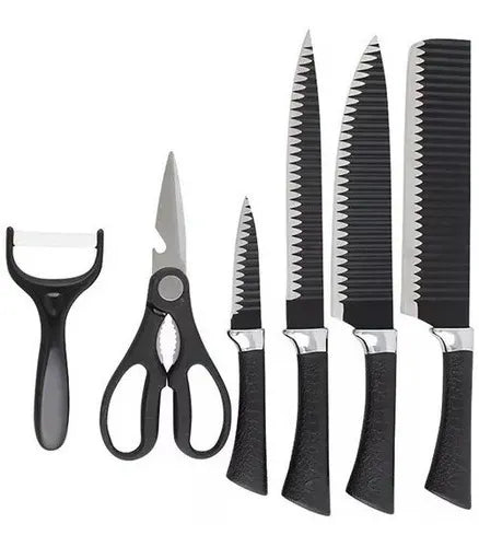 Set de cuchillos con accesorios de cocina