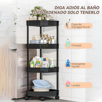 Organizador multiusos con ruedas de 4 niveles