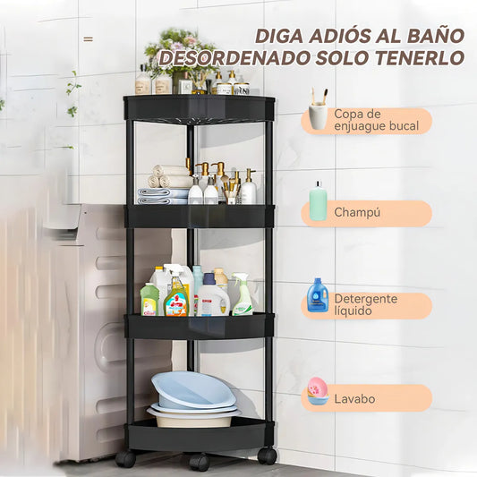 Organizador multiusos con ruedas de 4 niveles