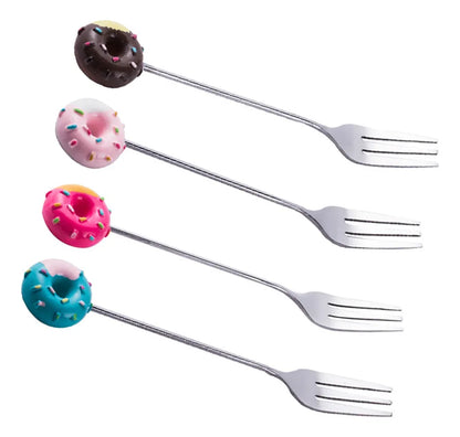 Set de mini tenedores decorativos con diseño de postre
