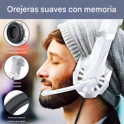 Audífonos Gamer luces RGB G9000 plus