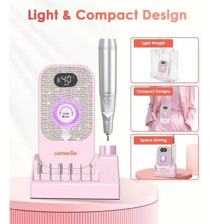 Pulidor de Uñas Portátil Eléctrico Recargable