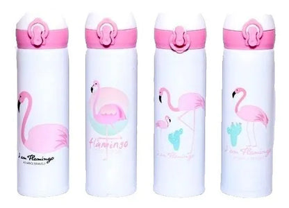 Termo con diseño de flamingo