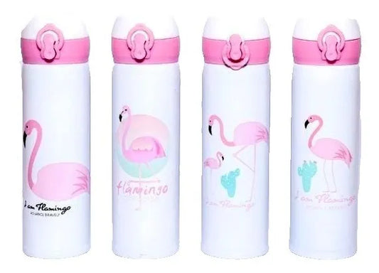 Termo con diseño de flamingo