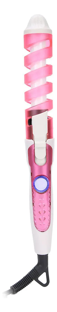Pinza rizadora de cabello con guía espiral