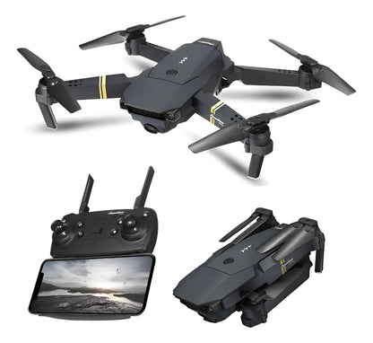 Drone plegable con cámara y control remoto