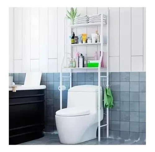 Organizador metálico para baño (repisa sobre inodoro)