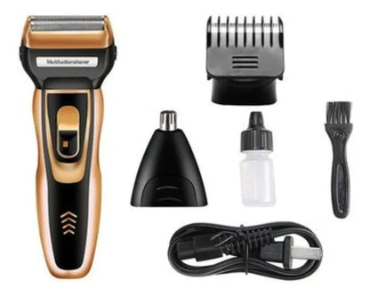 Afeitadora eléctrica multifuncional recargable 3 en 1