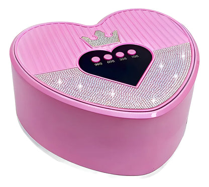 Lámpara de uñas en forma de corazón con corona