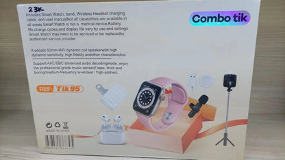 Combo Tik (Smartwatch + Audífonos + Accesorios de Grabación)