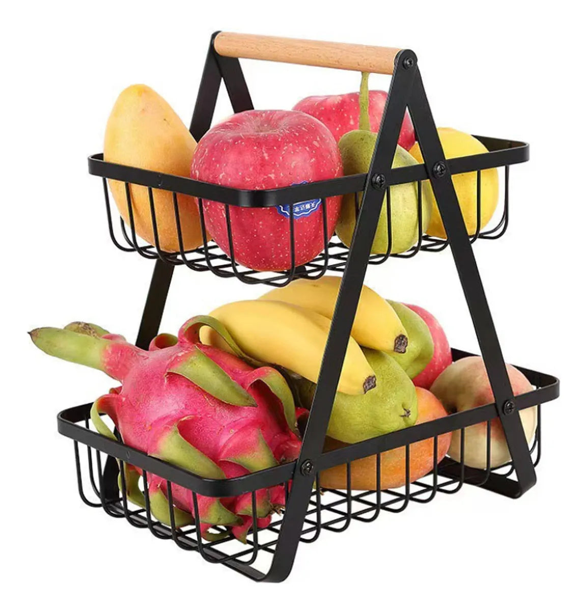 Organizador Cesta de Frutas y Verduras de Dos Niveles