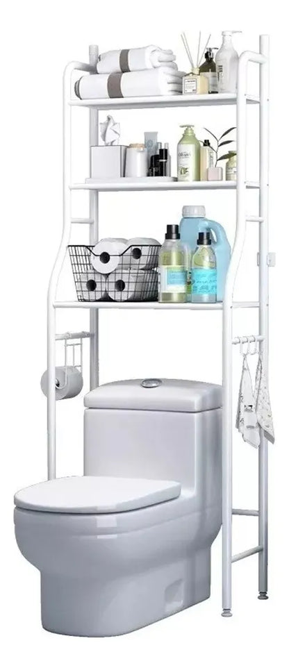 Organizador metálico para baño (repisa sobre inodoro)