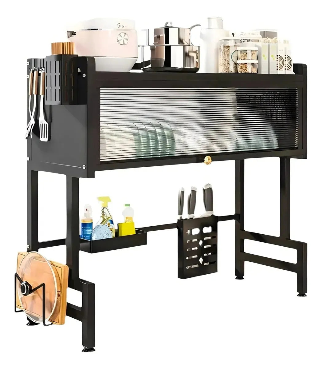 Escurridor de platos cocina con gabinete