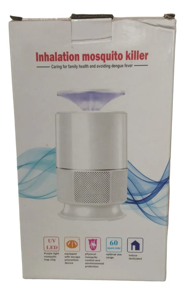 Atrapa mosquitos eléctrico con luz UV y ventilador silencioso