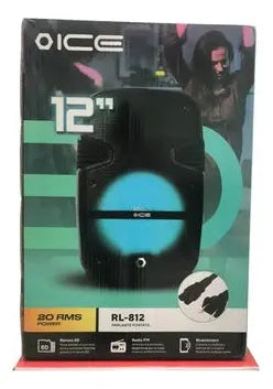 Parlante amplificada portátil ICE 12” con manija y ruedas
