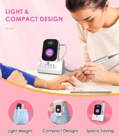 Pulidor de Uñas Portátil Eléctrico Recargable
