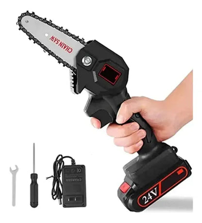 Mini motosierra eléctrica inalámbrica batería recargable 24v