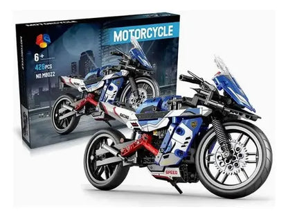 Motocicleta deportiva armable de 426 piezas a escala